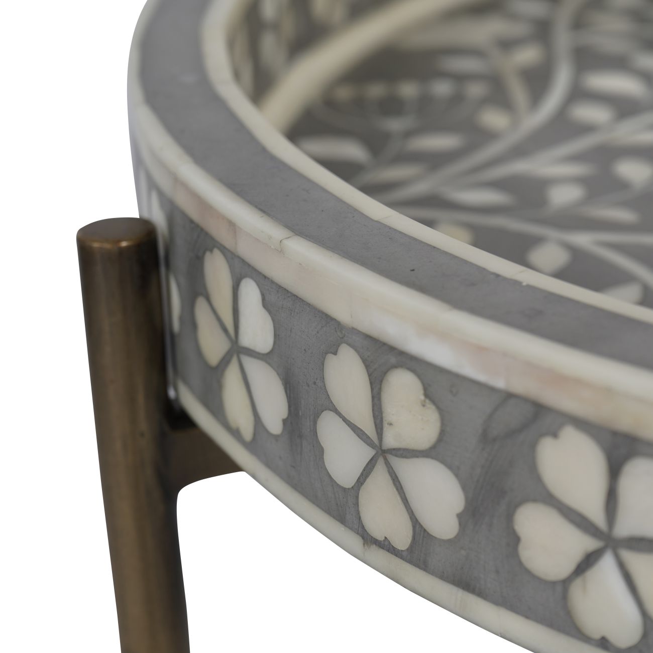 Laura Ashley Gold & Grey Epsley Side Table